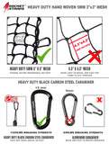 Rocket Straps Cargo Net 4’X6’ Stretches to 8’X12’