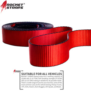 Rocket Straps 3" x 30' Extreme Heavy Duty Tow Strap - 30,000 LBS