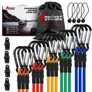 29pc Carabiner Bungee Cord Set