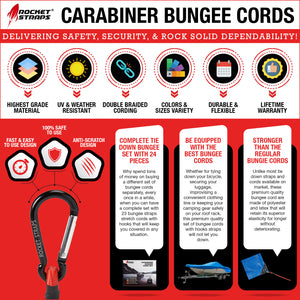 29pc Carabiner Bungee Cord Set