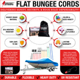 28pc Flat Bungee cord assortment