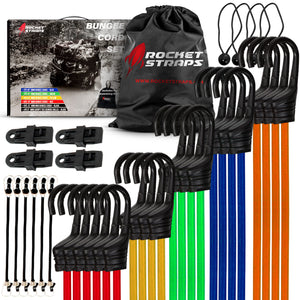 Rocket Straps 36pc Assortment of Heavy Duty Bungee Cords