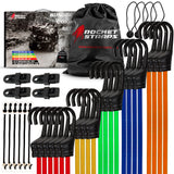Rocket Straps 36pc Assortment of Heavy Duty Bungee Cords
